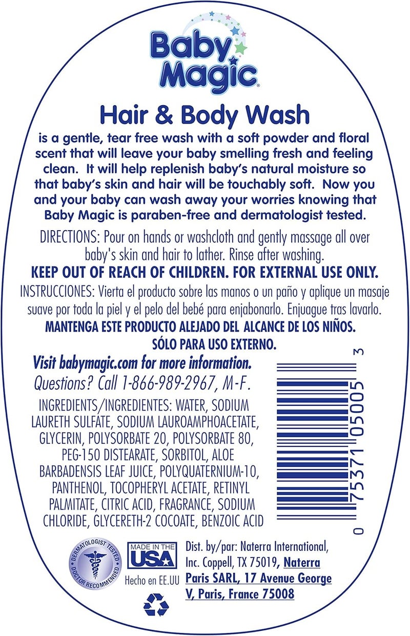 Baby Magic Hair and Body Wash with Soft Powder Scent - 16.5 OZ (488 ml) - Image 3